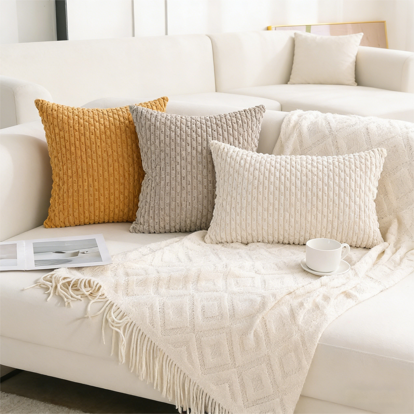 Textured Knit Pillow Covers – Soft Decorative Cushion Cases