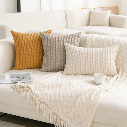 Textured Knit Pillow Covers – Soft Decorative Cushion Cases