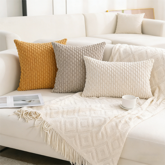 Textured Knit Pillow Covers – Soft Decorative Cushion Cases