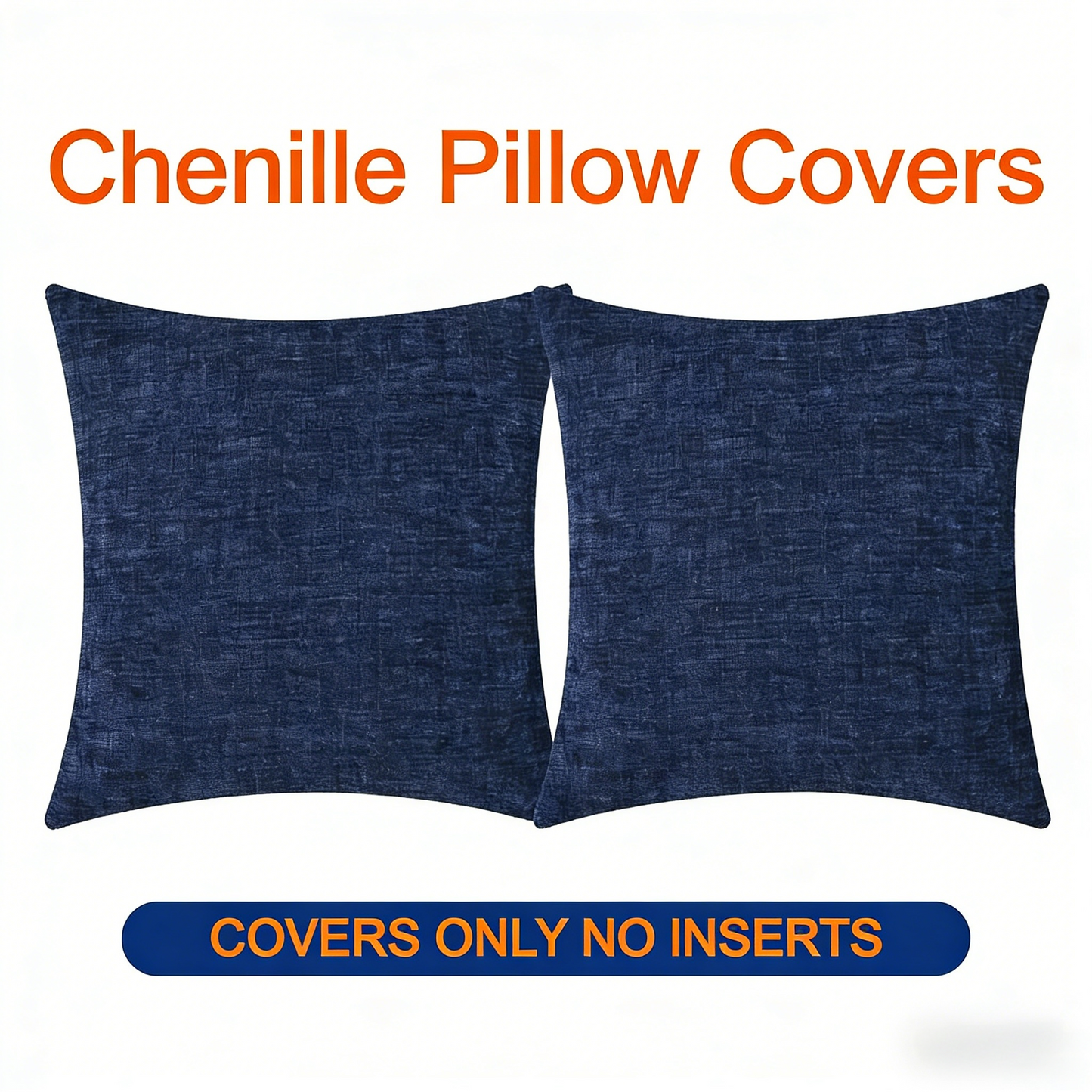 Chenille Pillow Covers (Set of 2) – Soft Decorative Cushion Cases