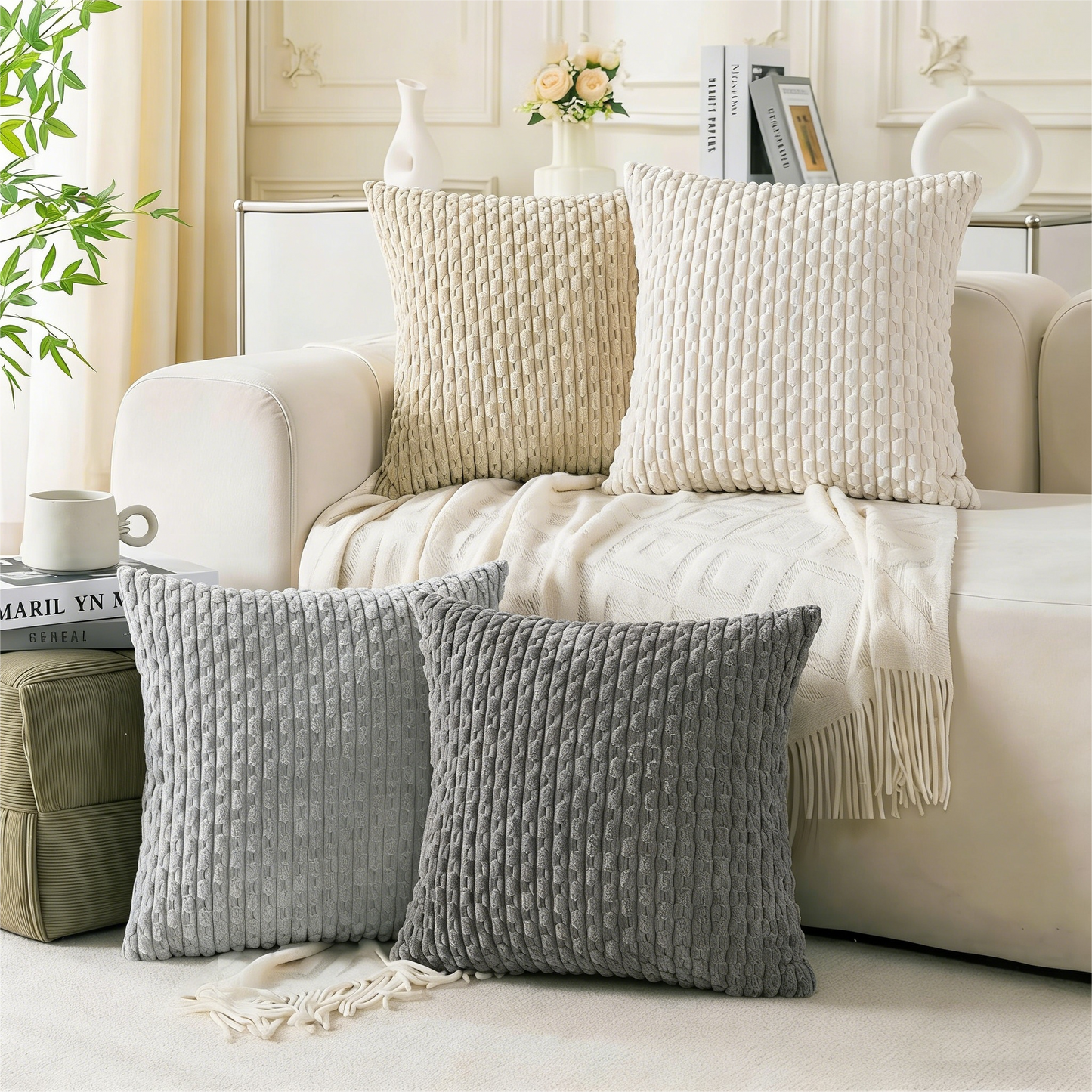 Textured Knit Pillow Covers – Soft Decorative Cushion Cases