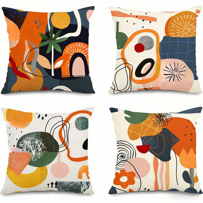 Abstract Art Pattern Decorative Pillow Cover