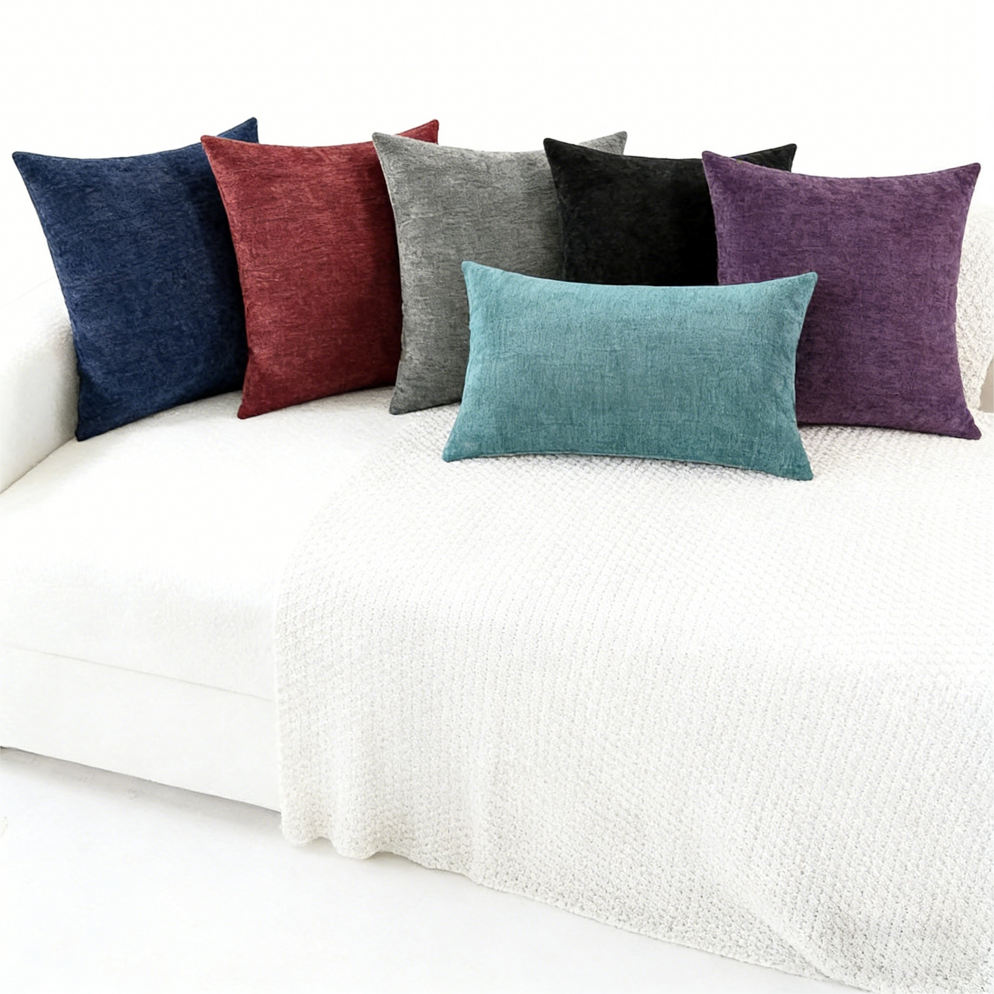 Chenille Pillow Covers (Set of 2) – Soft Decorative Cushion Cases