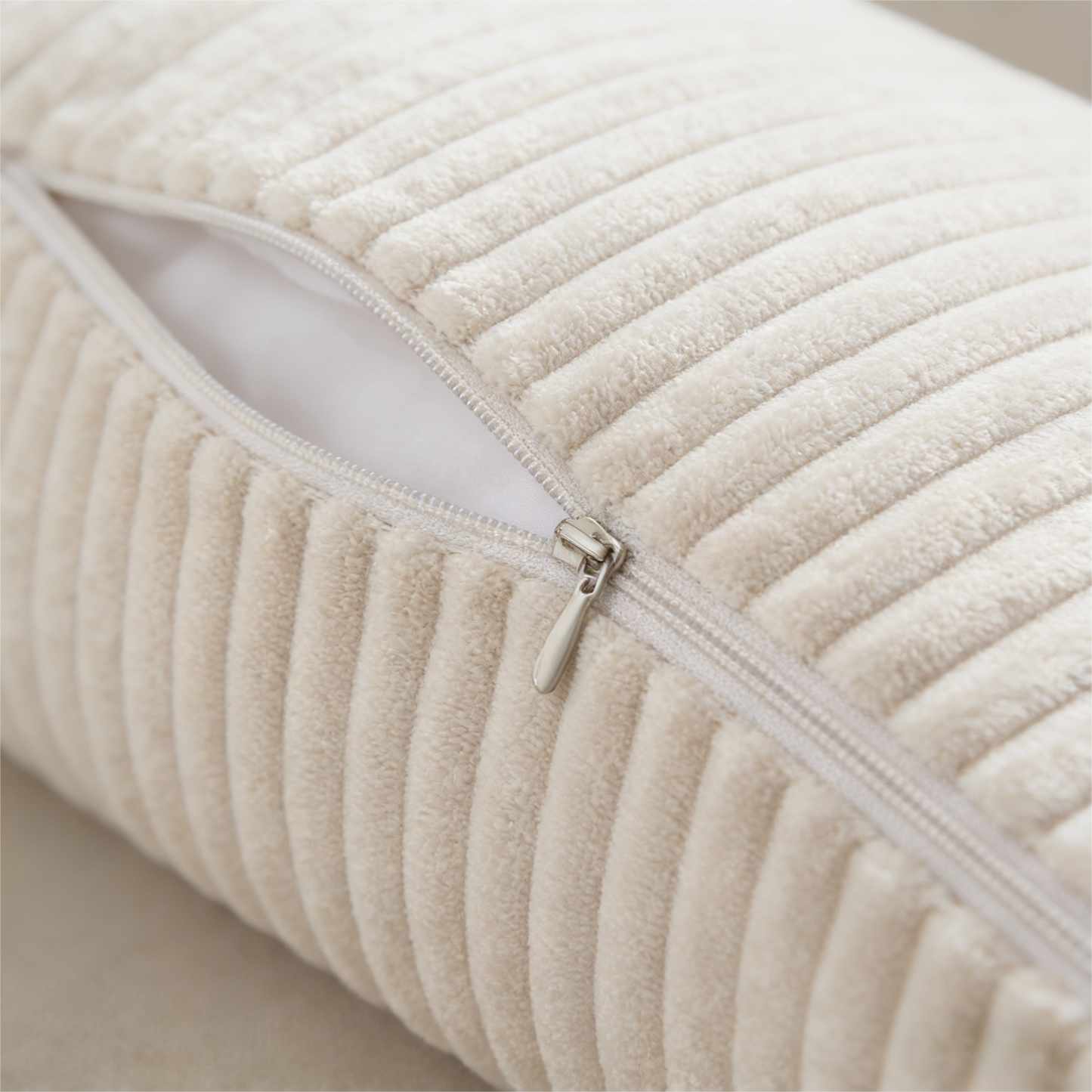 Textured Patchwork Corduroy Pillow Cover