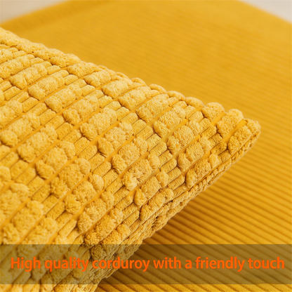 18x18 Inch Textured Corduroy Throw Pillow Cover