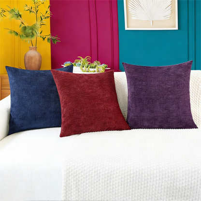 Chenille Pillow Covers (Set of 2) – Soft Decorative Cushion Cases