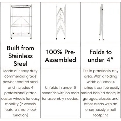 Instant Setup! 360° Rotating Shelf for Effortless Organization